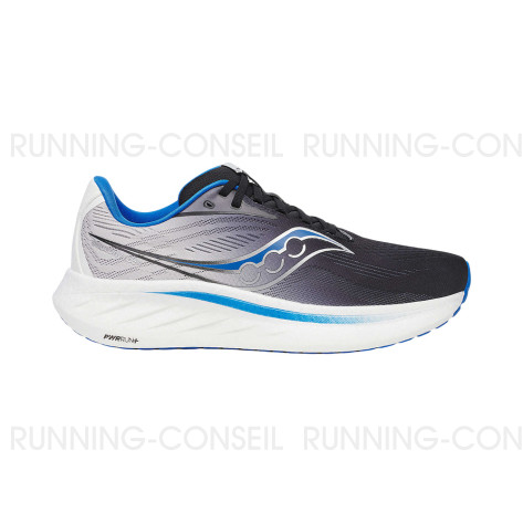 SAUCONY RIDE 18 HOMME BLACK/SKYDIVER