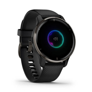 GARMIN VENUS 2 PLUS Gray Avec Bracelet Silicone Noir