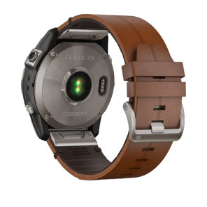 GARMIN FENIX 7X SAPPHIRE SOLAR CUIR Homme TITANE