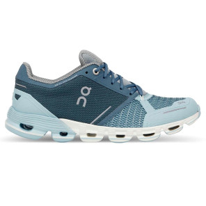ON RUNNING ON Cloudflyer Femme Gris/Bleu/Blanc