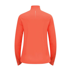ODLO MID LAYER ESSENTIAL 1/2 ZIP Femme LIVING CORAL