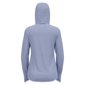 ODLO MID LAYER HOODY FULL ZIP ASCENT Femme BLUE HERON - SILVER CLOUD