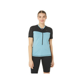 ASICS FUJITRAIL Tshirt Femme PERFORMANCE BLACK/GRIS BLUE 