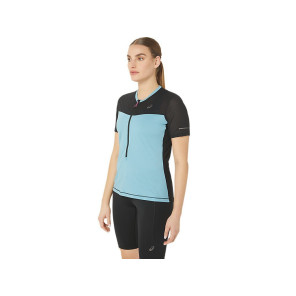 ASICS FUJITRAIL Tshirt Femme PERFORMANCE BLACK/GRIS BLUE