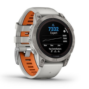 GARMIN Fénix 7 PRO Saph Solar   Titanium avec bracelet gris