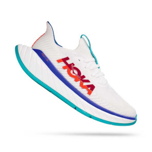 HOKA CARBON X 3 Homme WHITE / FLAME