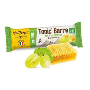 Barre énergétique Meltonic saveur Miel Raisins et Amandes Bio - Barre de 25g
