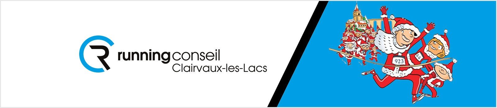 Le père Noel Running Conseil Clairvaux les lacs paye le petit dèj' 