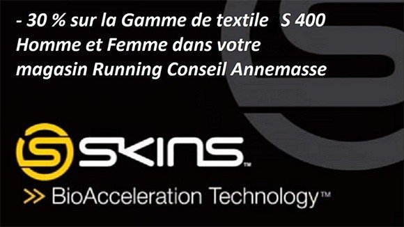 -30 % sur le textile de compression S 400 de skins