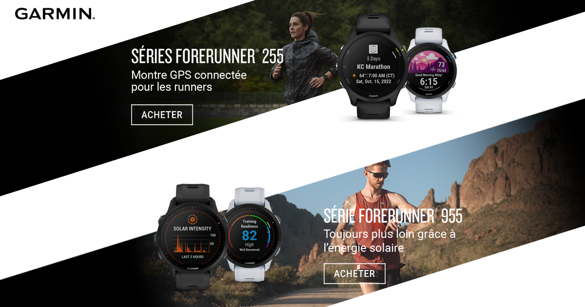 Nouvelles GARMIN Forerunner 255 et 955